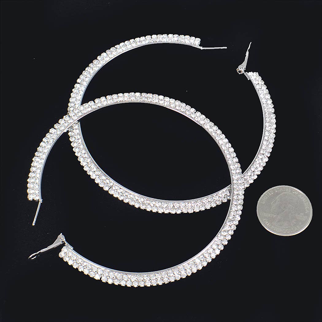 Rhinstone Hoop Earring