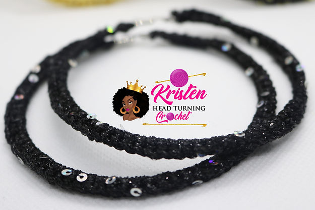 Black and sliver Glam hoops