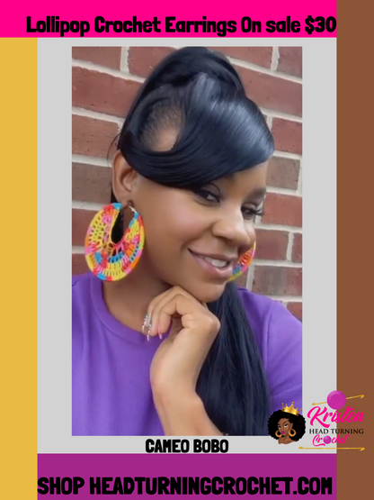 Lollipop 🍭 Crochet earrings size med 70mm  image 2