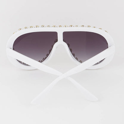 Rhinestone Shield Sunglasses