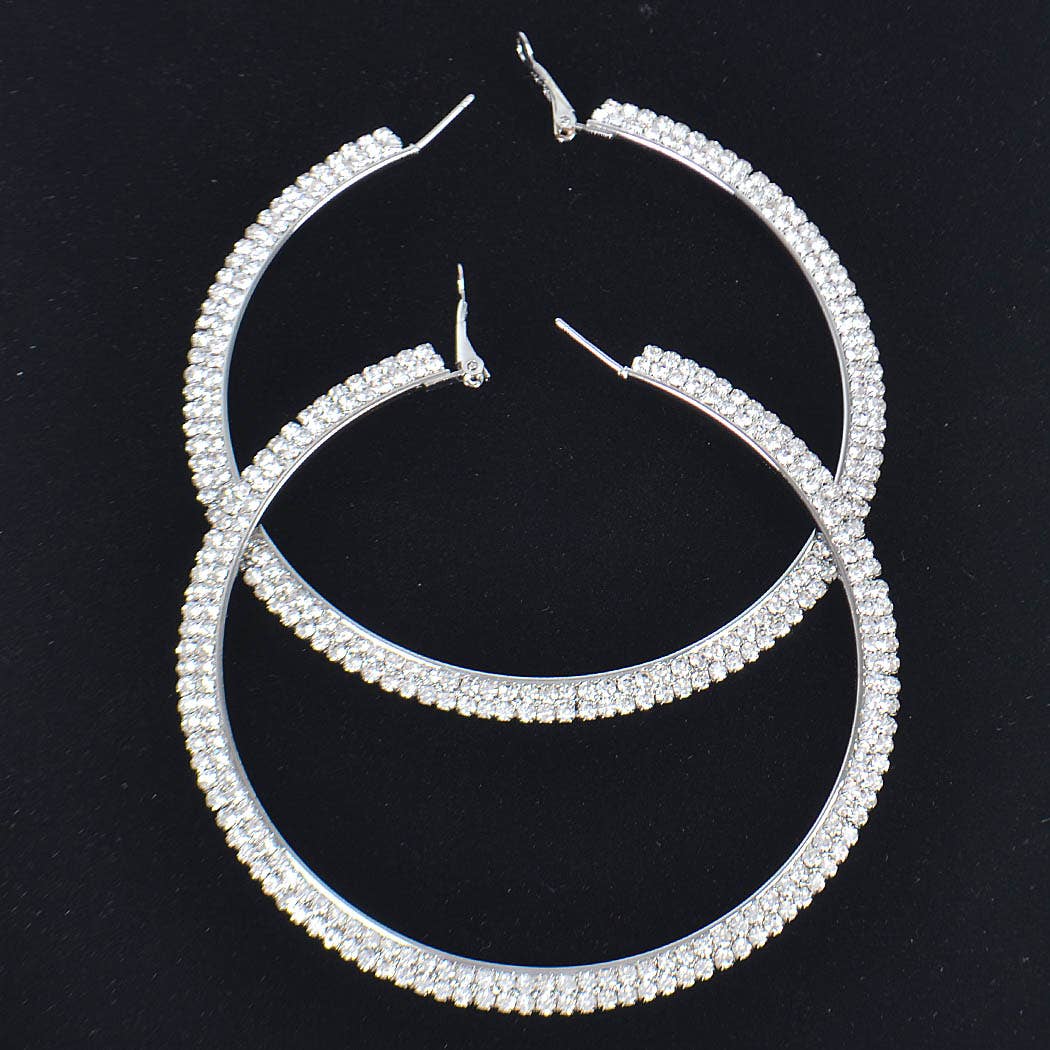 Rhinstone Hoop Earring