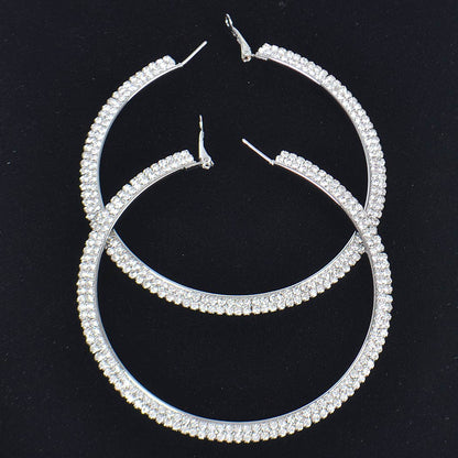 Rhinstone Hoop Earring