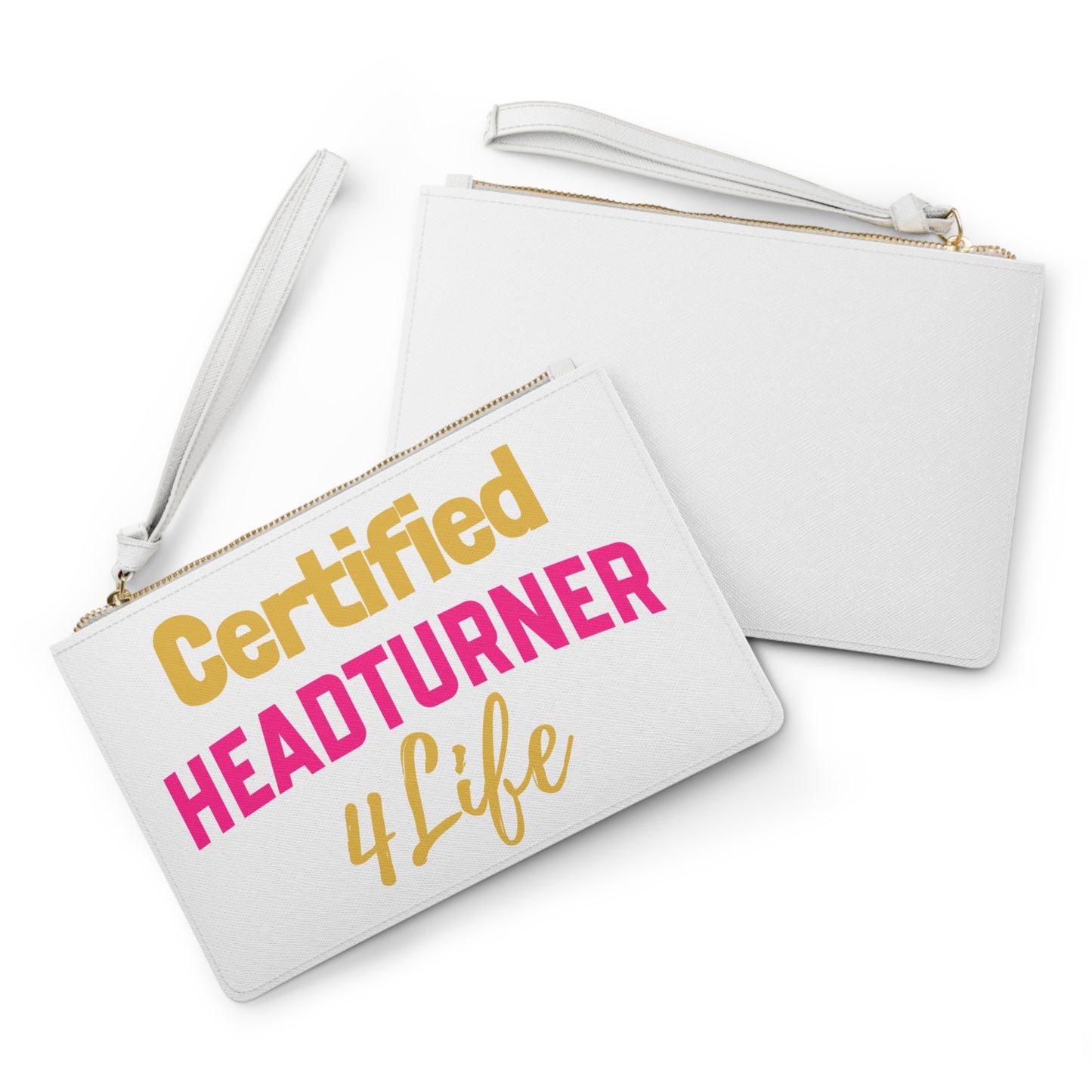Certified Headturner Clutch Bag — Stylish Wristlet Purse for Confident Women