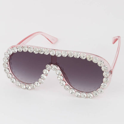 Rhinestone Shield Sunglasses