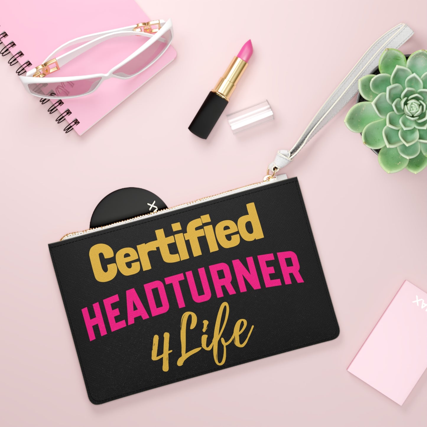Certified Headturner 4 Life Clutch Bag – Stylish Statement Wristlet for Bold Fashion Lovers