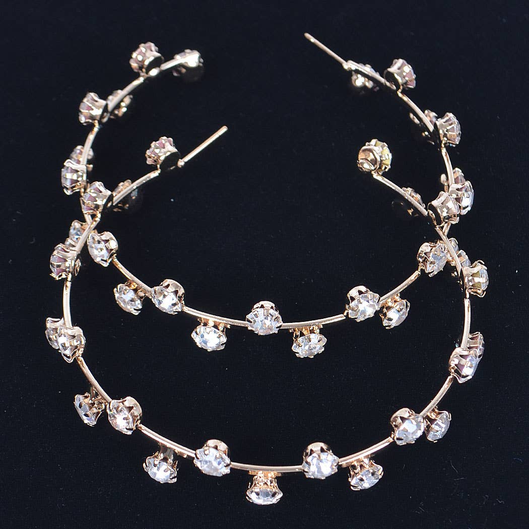 Rhinestone Hoop Earring