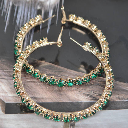 BULK RHINESTONE HOOP EARRINGS