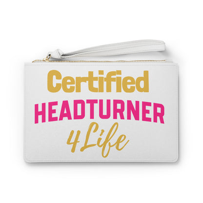 Certified Headturner Clutch Bag — Stylish Wristlet Purse for Confident Women
