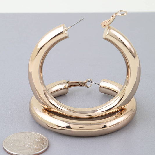 Modern Golden Hoop Earrings