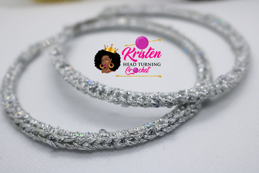 Sliver Glam hoops image 0