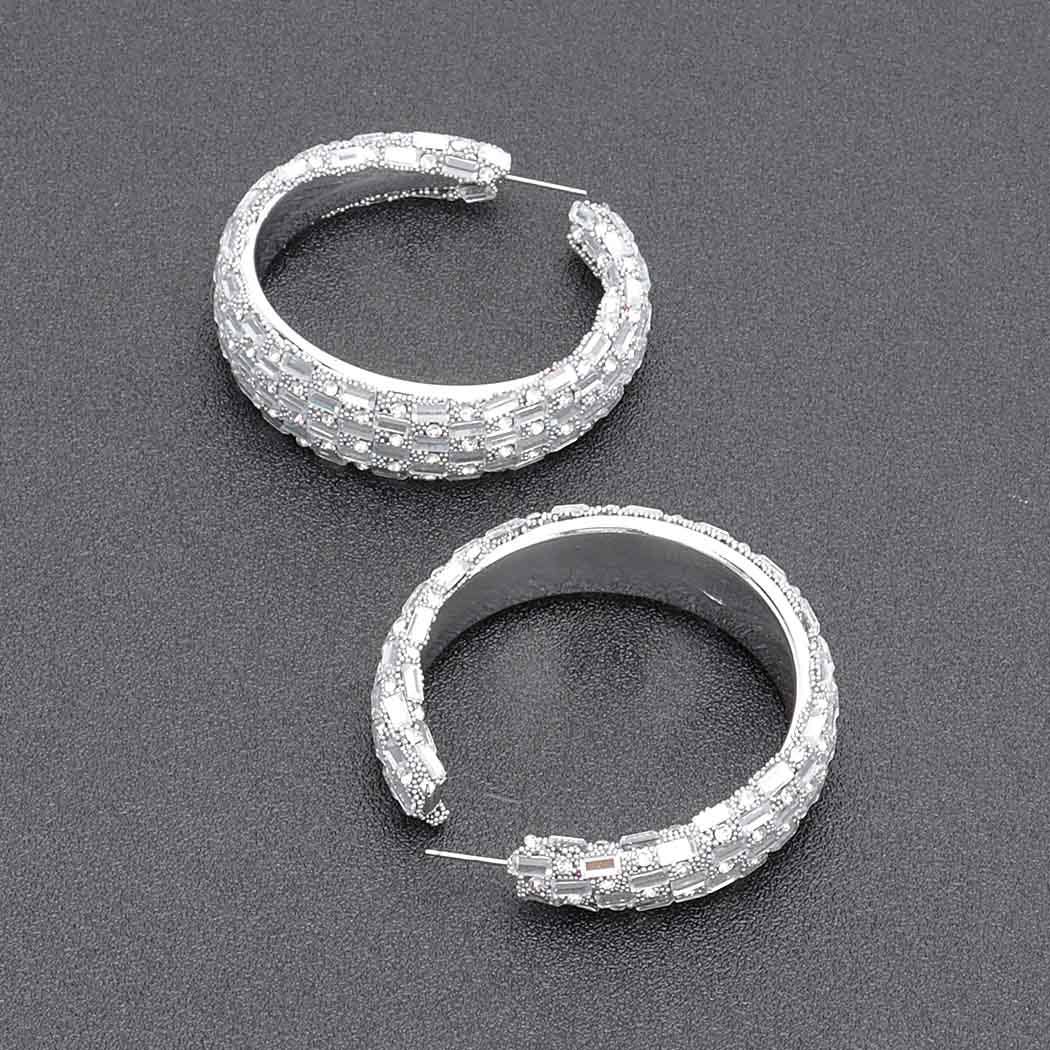 Rhinestone Hoop Earring