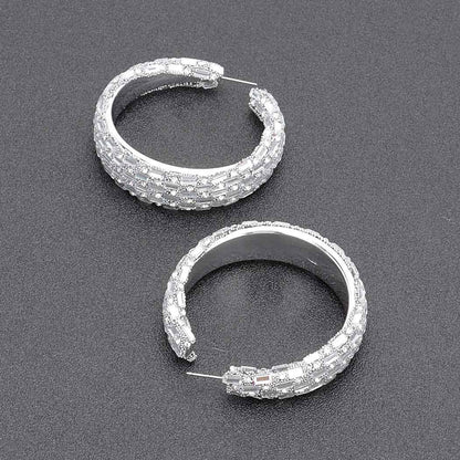Rhinestone Hoop Earring