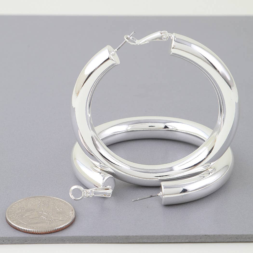 Modern Golden Hoop Earrings