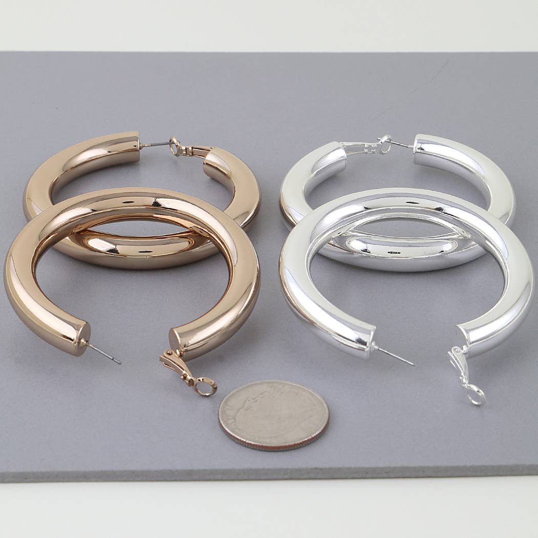 Modern Golden Hoop Earrings