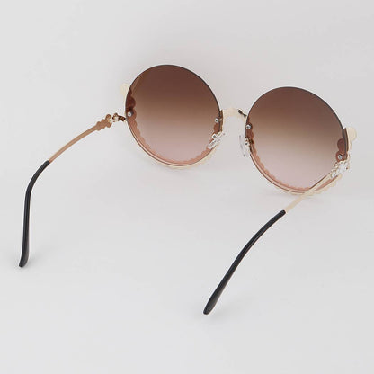 Bejeweled Round Sunglasses