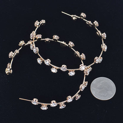 Rhinestone Hoop Earring