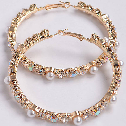 Luxury Stones Hoop Earrings