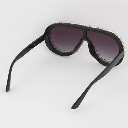 Rhinestone Shield Sunglasses