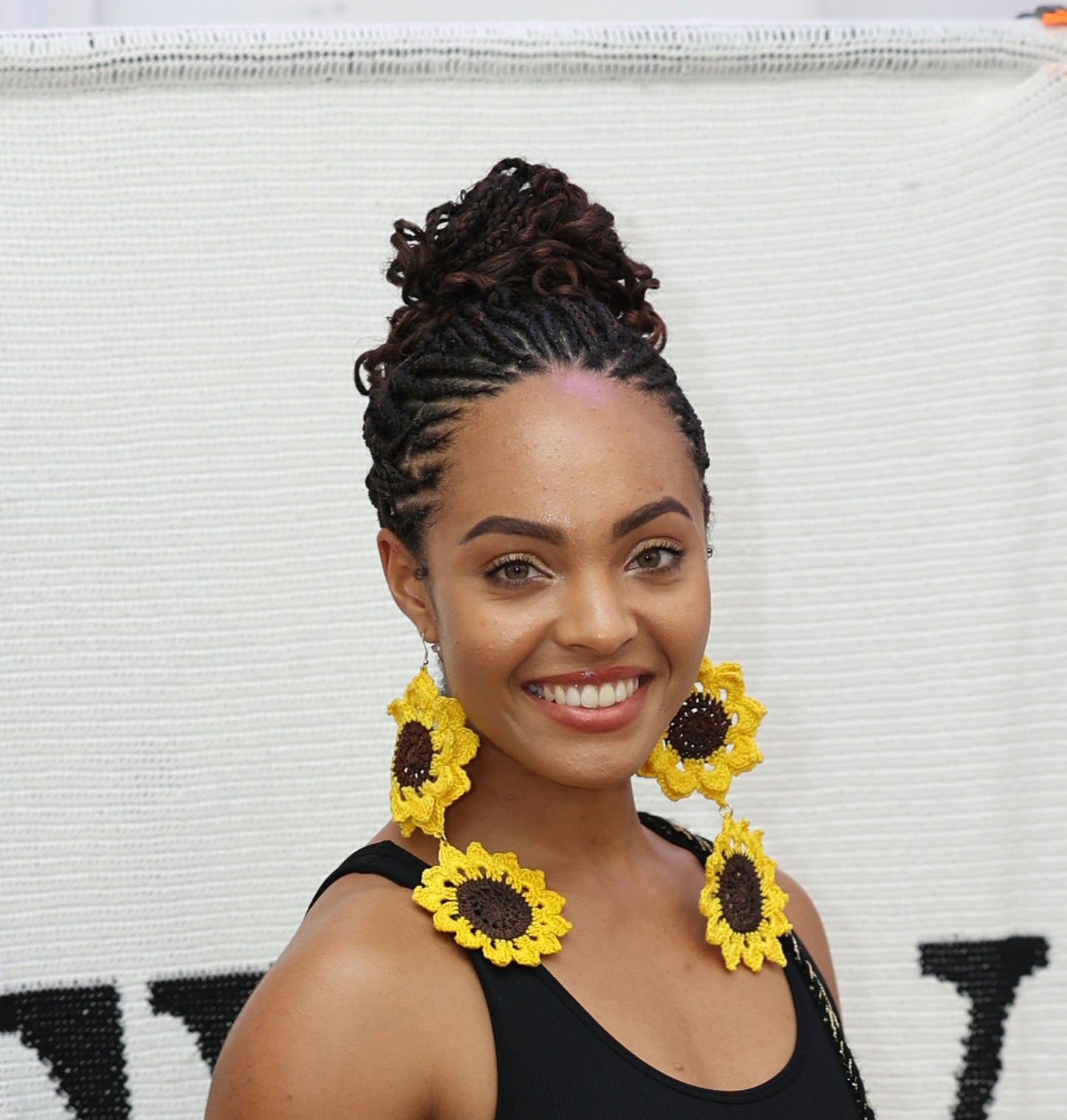 Sunflower Sunshine double flower earrings  image 0