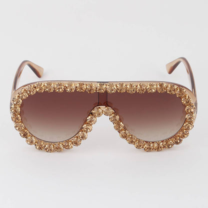 Rhinestone Shield Sunglasses