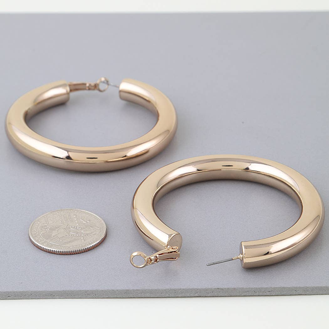 Modern Golden Hoop Earrings