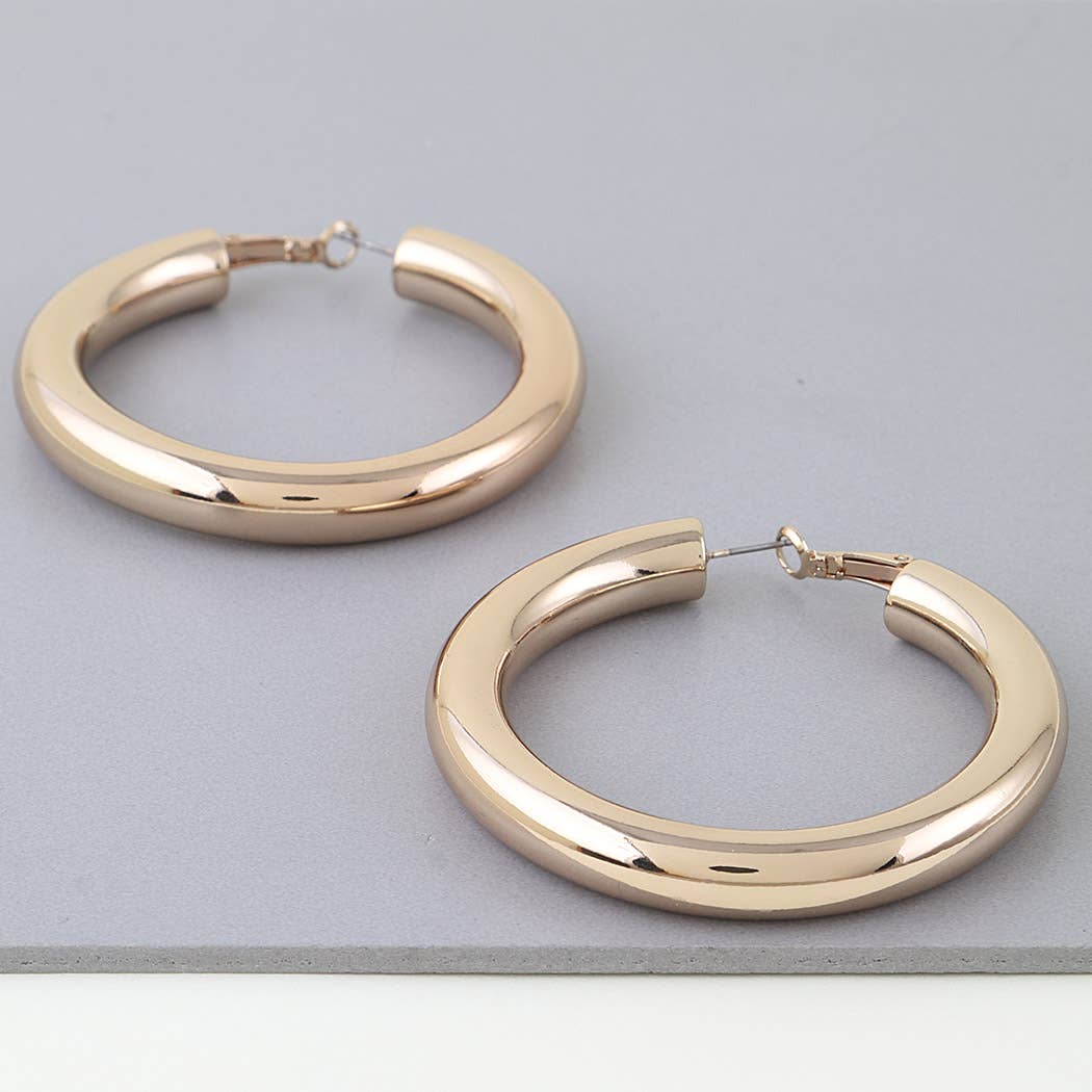 Modern Golden Hoop Earrings