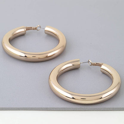 Modern Golden Hoop Earrings