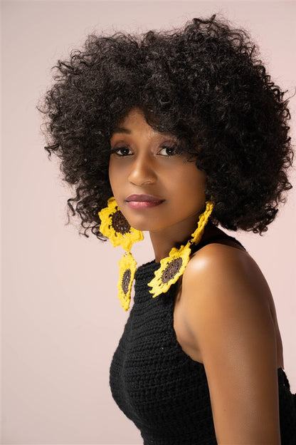 Sunflower Sunshine double flower earrings  image 3