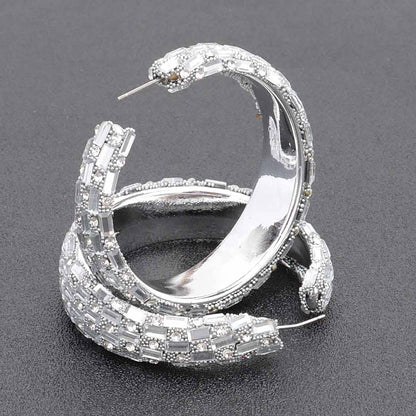 Rhinestone Hoop Earring