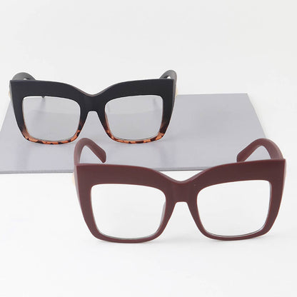 Bulky Matte Cateye Optical Glasses