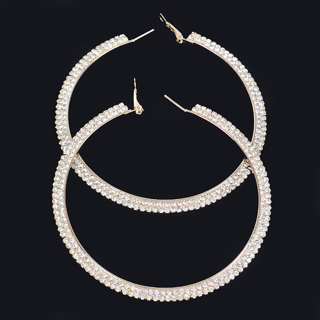 Rhinstone Hoop Earring