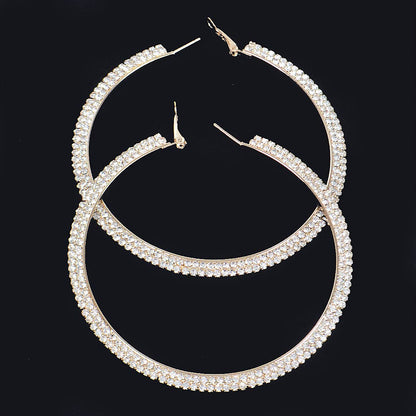 Rhinstone Hoop Earring