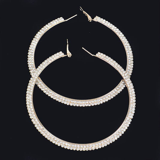 Rhinstone Hoop Earring
