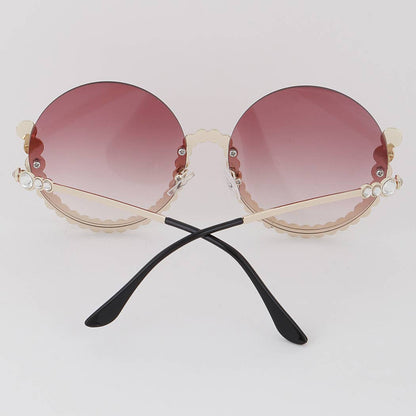 Bejeweled Round Sunglasses