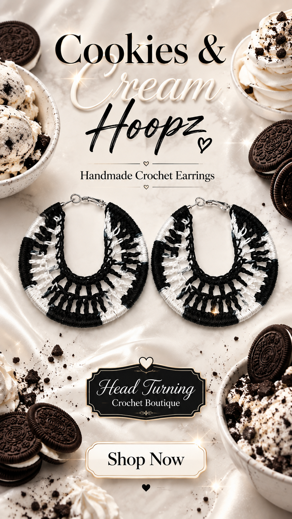 Cookies & Cream hoopz