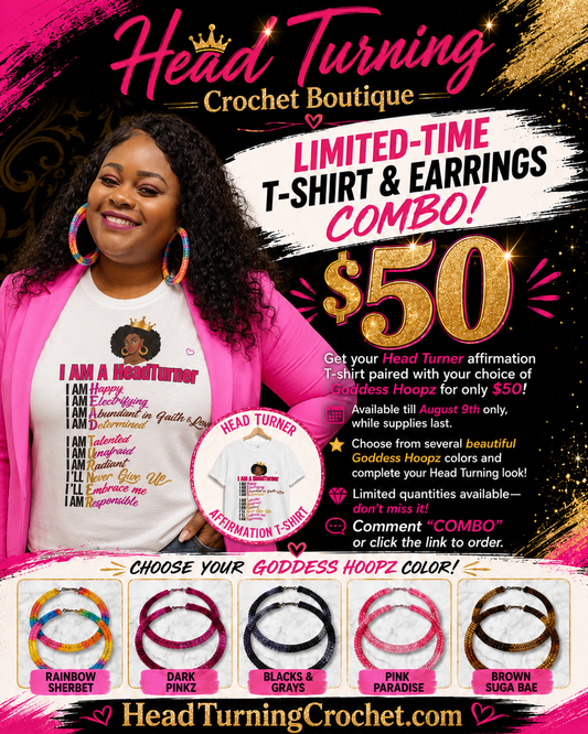 T shirt & Goddess Hoopz Combo